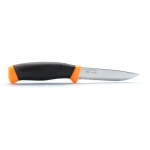 Нож Morakniv Companion F серрейторн, нержавеющая сталь, прорезиненная рукоять с оранжевыми накладкам