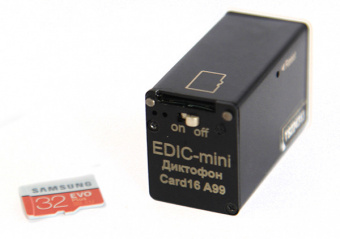 Миниатюрный диктофон Edic-mini Card16 A99
